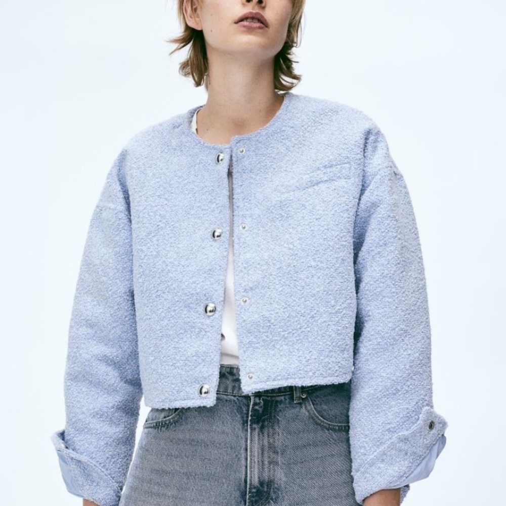 H&M Tweed Short oversize jacket size M